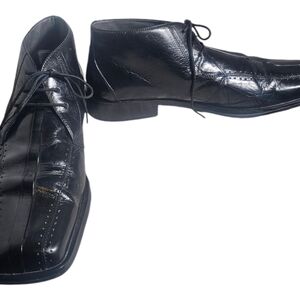 FRATELLI Shoes Mens Leather Size 10 M Square Toe Black Fratelli Footwear Dress